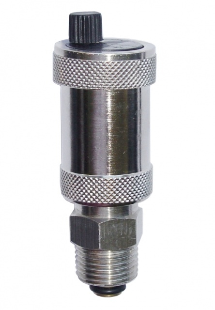 Odpowietrznik automatyczny do grzejnika 1/2" z zaworem stopowym INVENA. 