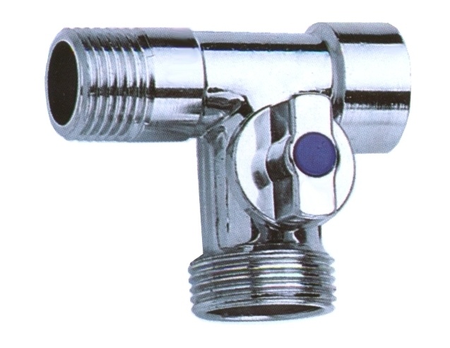 Zawór kulkowy trójdrogowy 1/2"Zx3/4"Zx1/2"W do baterii INVENA