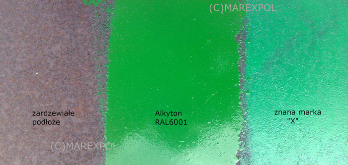 Alkyton porównanie krycia farby