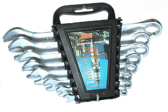 Komplet kluczy płasko-oczkowych MAR-POL 12 szt.