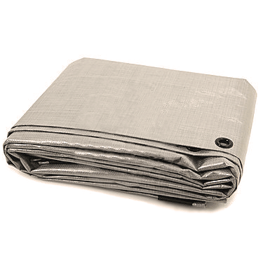 Plandeka wzmocniona siwa 120gr. - rozmiary