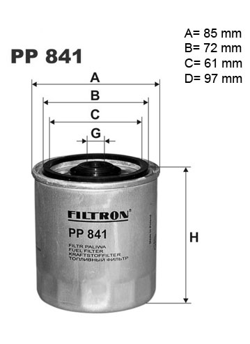 Filtr paliwa PP841 FILTRON