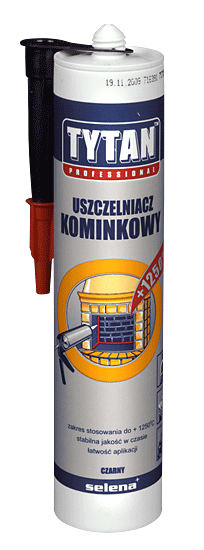Uszczelniacz kominkowy TYTAN czarny 310ml