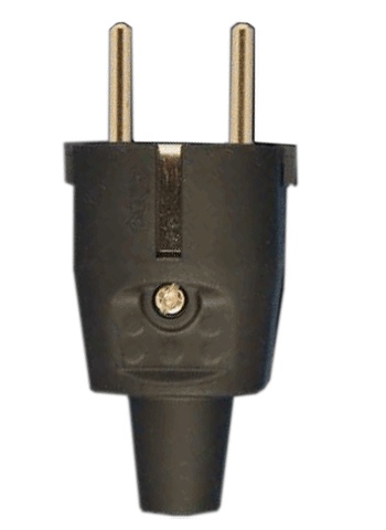 Wtyczka sieciowa typu niemieckiego 16A/250V czarna