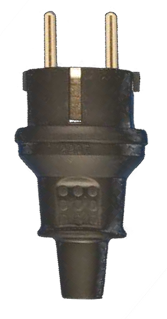 Wtyczka sieciowa typu niemieckiego 16A/250V czarna