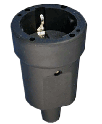 Gniazdo typu niemieckiego 16A/250V czarne