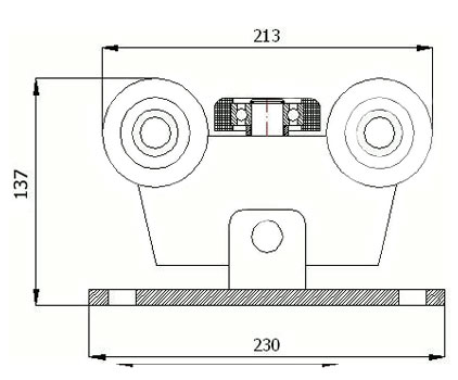 Rolka do bram wahliwa bez regulacji wysokości 80x80