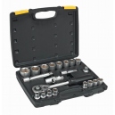 Klucze nasadowe 1/2" TOPEX komplet 21szt.