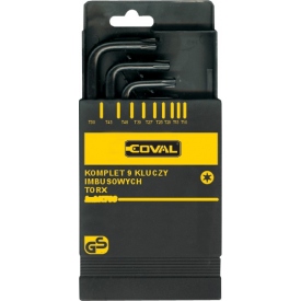 Klucze torx COVAL w pudełku komplet 9szt.