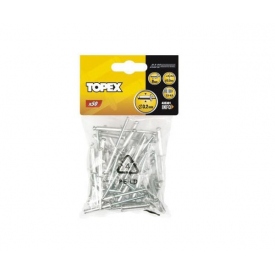 Nity aluminiowe TOPEX 4mm 50szt