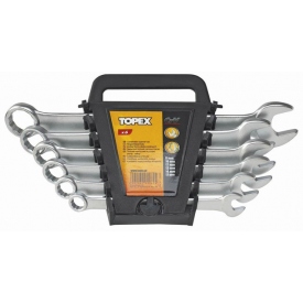 Klucze płasko-oczkowe TOPEX 6-22mm komplet 12szt.