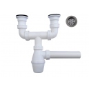 Syfon zlewozmywakowy podwojny