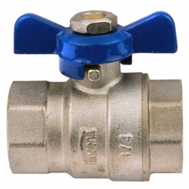 Zaw&oacute;r kulowy przelotowy z pokrętłem motylkowym INVENA