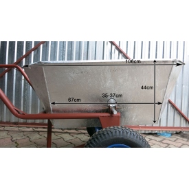 Skrzynia taczki ogrodniczej 200l ocynkowana