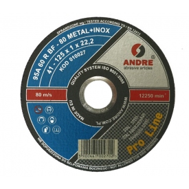 Tarcza do cięcia metalu i stali inox ANDRE 125mm płaska