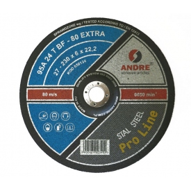 Tarcza do szlifowania metalu ANDRE 230x6x22.2 płaska