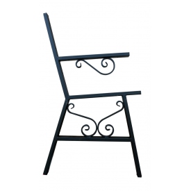 Noga do ławki metalowa z podłokietnikiem