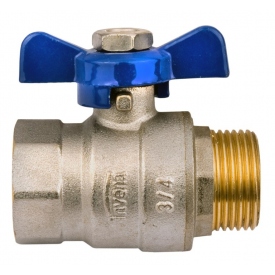 Zaw&oacute;r kulowy z pokrętłem motylkowym INVENA- typ ciężki