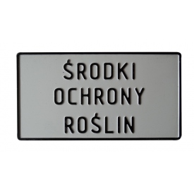 Tabliczka informacyjna ŚRODKI OCHRONY ROŚLIN