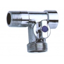 Zaw&oacute;r kulkowy tr&oacute;jdrogowy 1/2"Zx3/4"Zx1/2"W do baterii INVENA