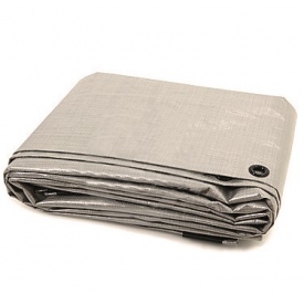 Plandeka wzmocniona siwa 120gr. - rozmiary