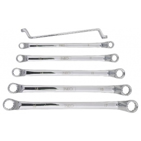 Klucze oczkowe odgięte NEO-TOOLS komplet 6szt.