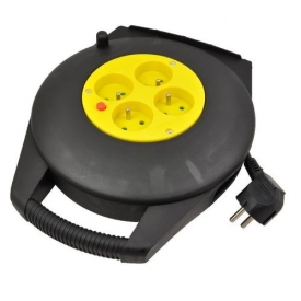 Przedłużacz czarny KEMOT 4 gniazda 10m (3x1,5)