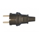 Wtyczka sieciowa typu niemieckiego 16A/250V czarna IP44